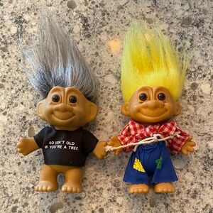 RUSS Vintage Toy Troll dolls lot of 2 Not Suitable for Children under 3